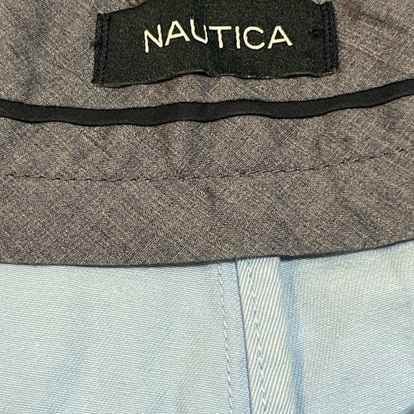 Nautica Golf Chino Shorts Mens Size 42 W Cotton Light Blue Color - Picture 2 of 7